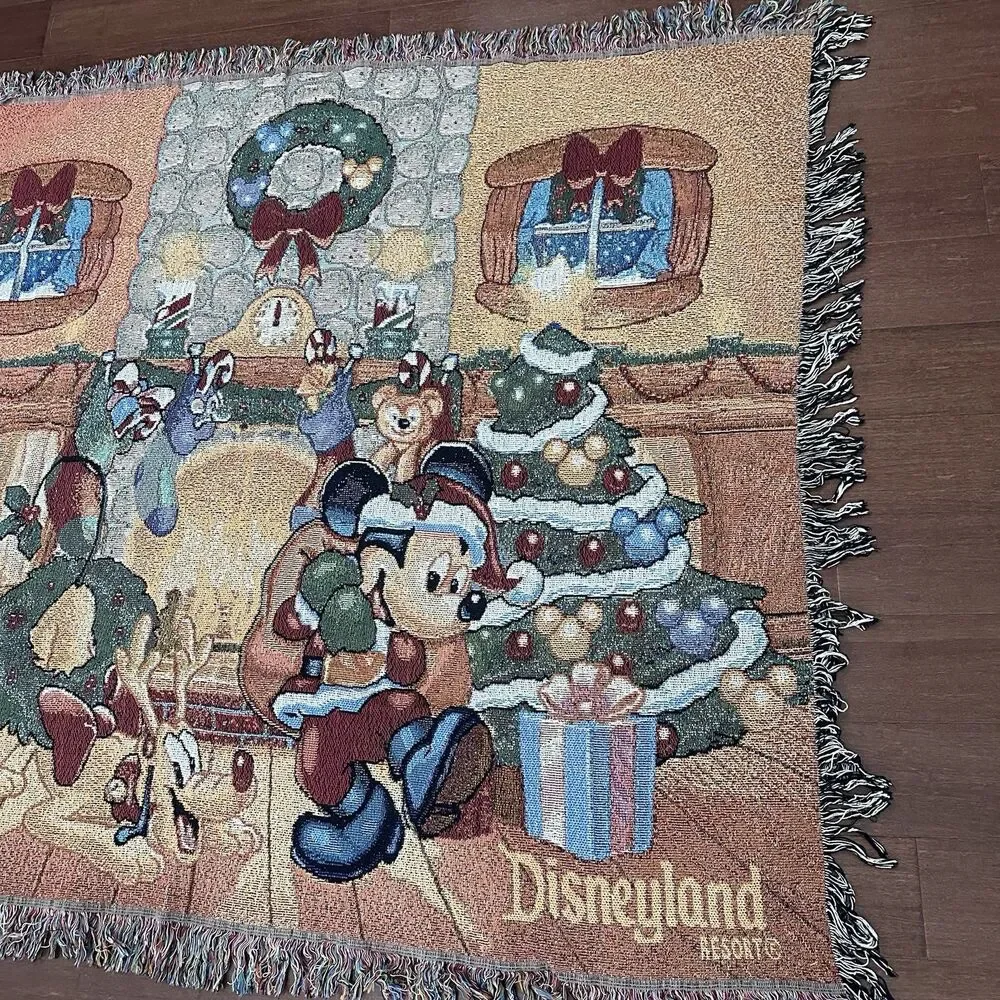 Vtg Tapestry Throw Blanket  by Manual Woodworkers & Weavers Inc Disney Store USA